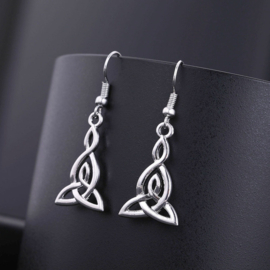 Viking fox triquetra   celtics knoop oorbellen zilver vrouwen drop oorbel sieraden magische bovennatuurlijke amulet 2023
