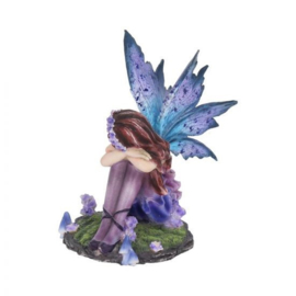 Akina Figurine Purple Blue Floral Fairy Ornament