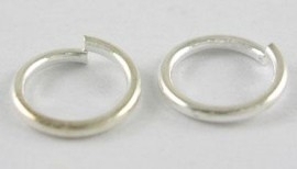 Zilverkleurige ringetjes 6 mm