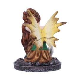 Amber Auburn Crystal Fairy Figurine