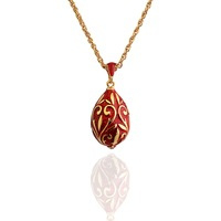 Handgemaakte Russische Pasen Sieraden Messing gold plating Faberge Ei Hanger