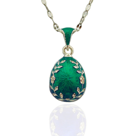 Emaille Handgemaakte Russische Pasen Messing krans faberge ei hanger ketting met Strass sieraden multicolor