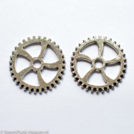 Steampunk tandwielen groot, brons, diameter 40 mm