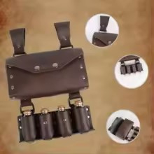 renaissance lederen riem middeleeuwse tovenaar alchemie glas magische fles kurk flessenstop koperen munt heuptas cosplay riem