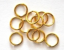 10 Ringetjes oogjes goudkleur