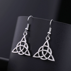 Viking fox triquetra celtics knoop oorbellen zilver vrouwen drop oorbel sieraden magische bovennatuurlijke amulet 2023