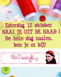 Naai Je Uit De Naad dag! Zaterdag datum volgt 2025
