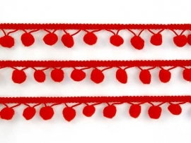 Bolletjesband rood