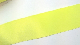 Satijnlint 38 mm neon geel