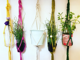 Macrame plantenhanger op afspraak 