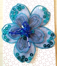 Bloemapplicatie Blauw