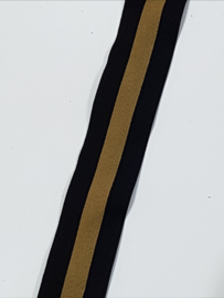 Elastiek streep goud 40mm