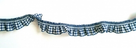 Blauw wit geruit