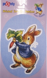 Beatrix Potter strijkapplicatie blauw