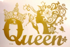 Strijksticker A4 Queen Goud