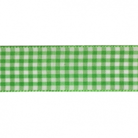 Lint geruit 25 mm appeltjesgroen