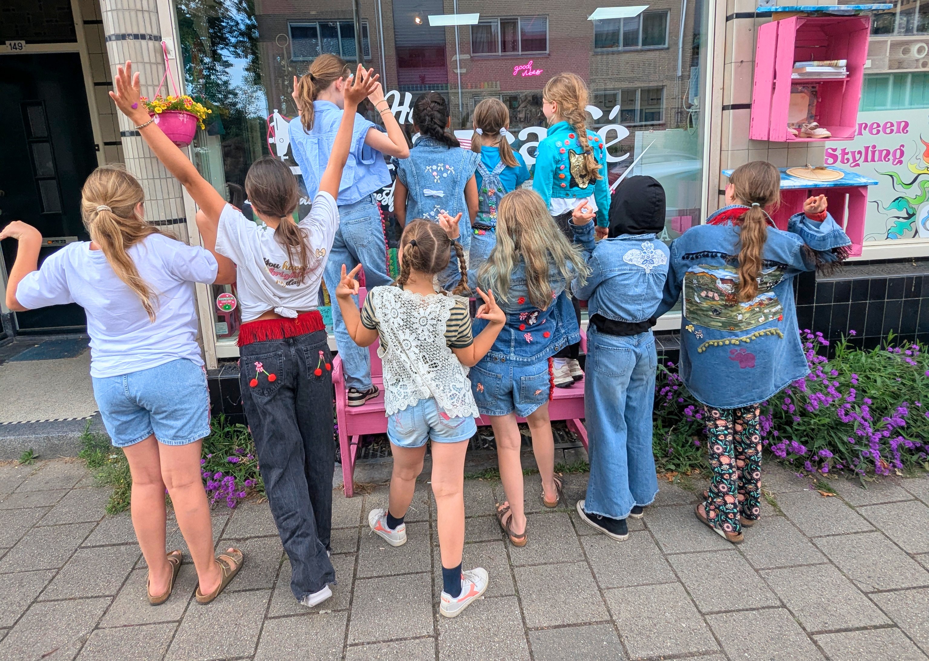Spijkerjack ophippen va 6 jr