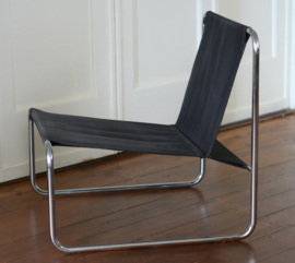 jaren 70 buisframe / canvas fauteuil