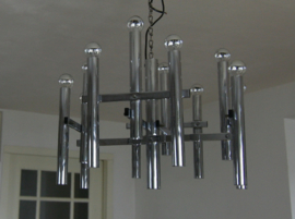 Chroom Buizenlamp.  Gaetano Scolari voor Boulanger.