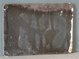 Oud emaille bordje "Toilet"