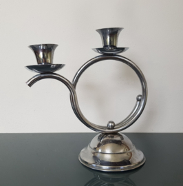 Tafelkandelaar Chroom, 2 kaarsen