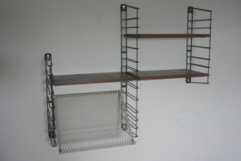 Tomado Pilastro dubbel wandrek of boekenrek jaren 50 60