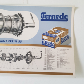 Jaren 50 poster "Torpedo 3-versnellingsnaaf zonder rem"