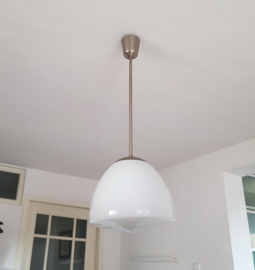 Grote Oude Schoollamp , Opalineglas.