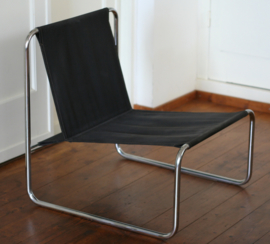 jaren 70 buisframe / canvas fauteuil