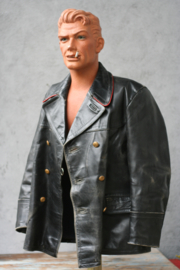 Vintage Lederen PTT jas.