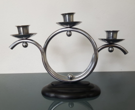 art deco tafelkandelaartje, bakelieten voet.