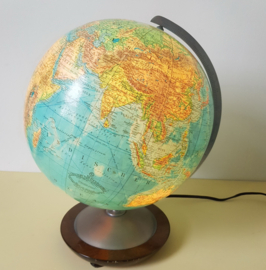 Grote Glazen Columbus globe met verlichting