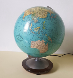 Grote Glazen Columbus globe met verlichting