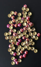 pearly domes fuchsia 4mm 100 stuks