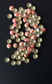 pearly domes zalm rose 4mm 100 stuks