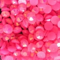 resin fluor fuchsia AB 3mm 400 stuks