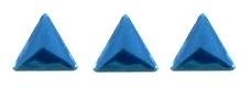 driehoekje blauw +/- 40 stuks