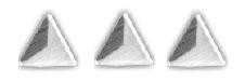 driehoekje zilver +/- 40 stuks
