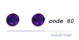 80 2mm studs cobalt violet 200 + 200 gratis stuks