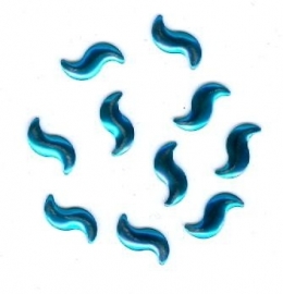 3 hotfix curve blauw 9x5mm 100 stuks