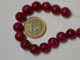 natuursteen rond 10 mm fuchsia-rose