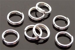 090984 Metalen dubbel ringetje rond ± 6mm (Silver Plated) 50 stuks in zakje