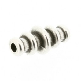 090772 Kraal ovaal met ringen (17x8mm) (Antiek zilverkleur) zware kwaliteit!
