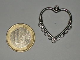 tussenzetsel hart afm. 27 x 30 mm zilverkleur
