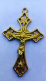 Crucifix goud 5 cm