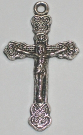 090295 Kruis Jezus Antiek zilver (Nickel vrij) 34mmx20mm