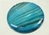 Parelmoer kraal plat rond ± 11 mm  in de kleur turquise