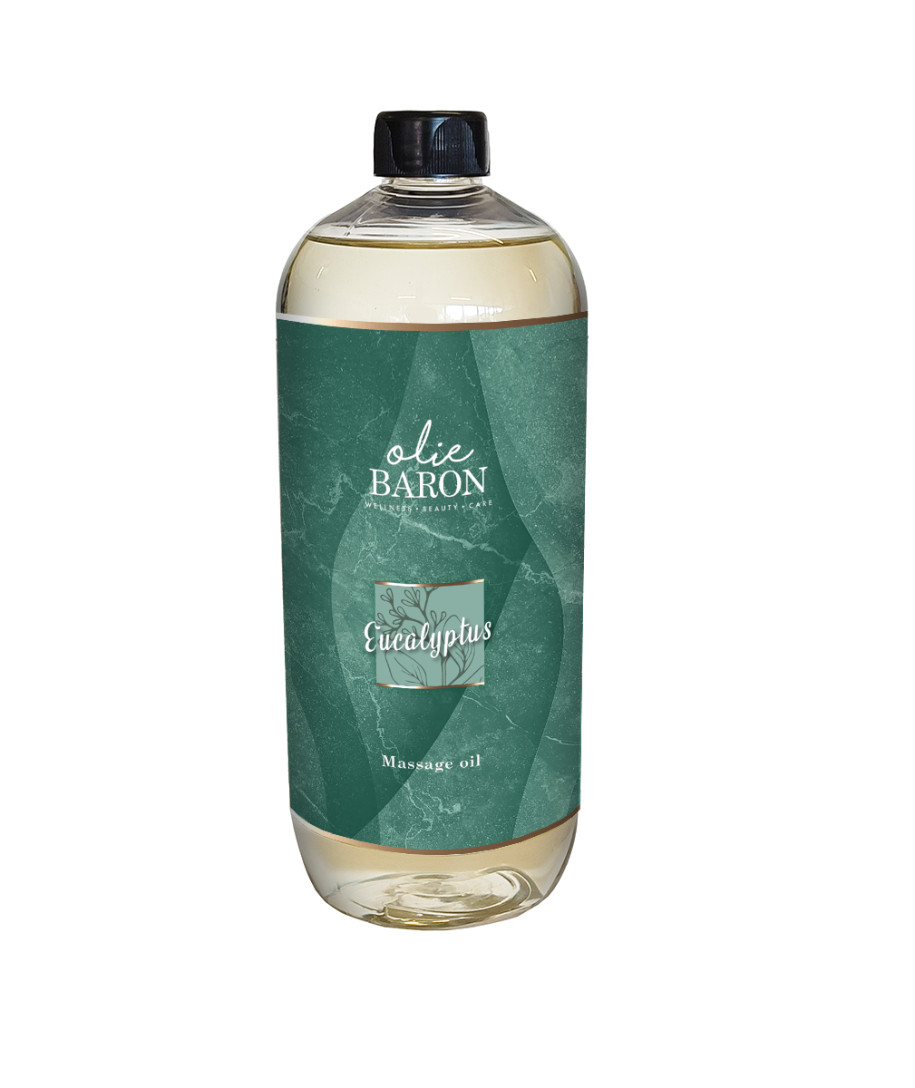 1 ltr. Eucalyptus Massage olie + pomp