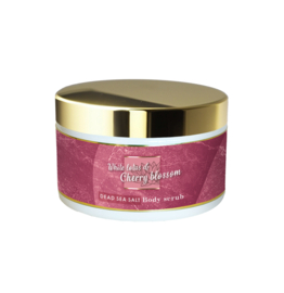 400 Gram - Dode zee scrub zout - WHITE LOTUS/CHERRY BLOSSOM