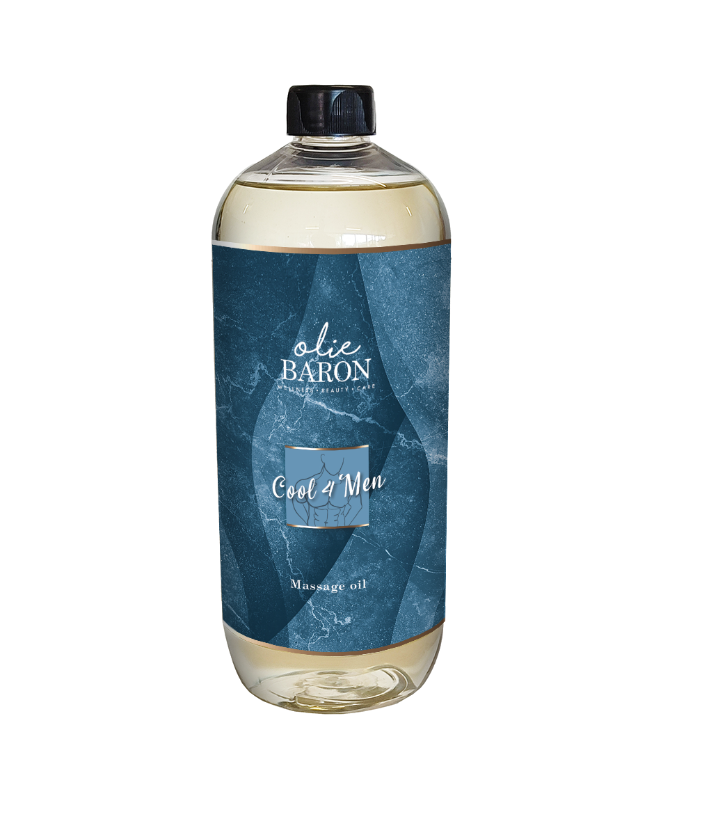 1 ltr. Cool4Men Massage Olie + Pomp